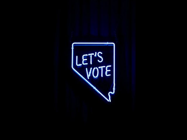 „Let's Vote“-Schild in Nevada.