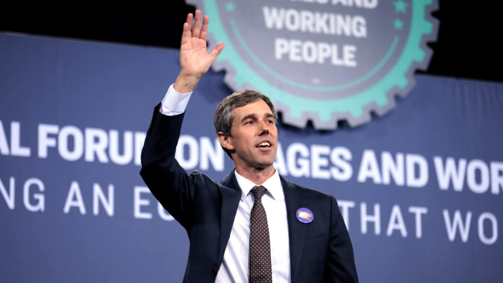 Beto O’Rourke beim 2019 National Forum on Wages and Working People in Las Vegas, Nevada.