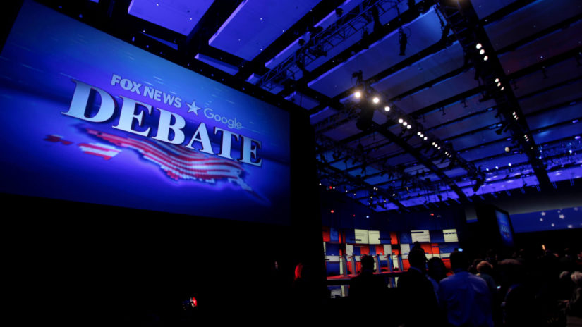 Republikanische Vorwahldebatte in Iowa 2016.
