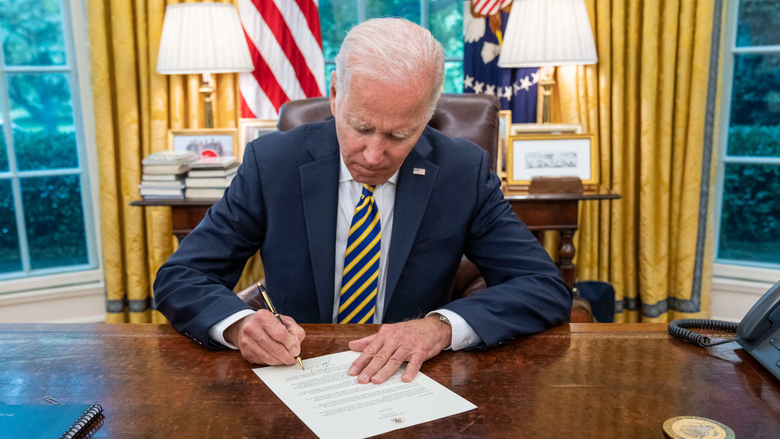 Joe Biden im Oval Office des Weißen Hauses in Washington, D.C..